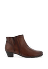 Gabor Comfort Leather Stitching Detail Ankle Boot, Brown