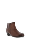 Gabor Comfort Leather Stitching Detail Ankle Boot, Brown