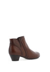 Gabor Comfort Leather Stitching Detail Ankle Boot, Brown