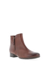 Gabor Comfort Leather Low Heel Ankle Boots, Brown