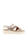 Gabor Leather Multi Velcro Strap Sandals, Natural