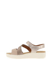 Gabor Leather Multi Velcro Strap Sandals, Natural