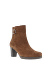 Gabor Comfort Buckle Heeled Ankle Boots, Brown