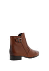 Gabor Comfort Leather Low Heel Buckle Ankle Boot, Brown