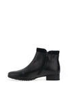 Gabor Comfort Leather Low Heel Zip Ankle Boot, Black