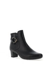 Gabor Comfort Leather Buckle Detail Ankle Boot, Black