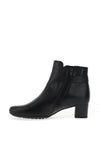 Gabor Comfort Leather Buckle Detail Ankle Boot, Black