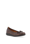 Gabor Suede Shimmer Ballet Pumps, Dark Taupe