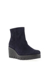 Gabor Wedge Heeled Ankle Boots, Navy