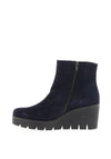 Gabor Wedge Heeled Ankle Boots, Navy