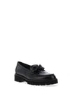 Gabor Patent Leather Coated Chain Loafer, Black