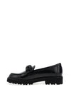 Gabor Patent Leather Coated Chain Loafer, Black