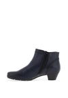 Gabor Comfort Leather Stitching Detail Ankle Boot, Navy