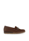 Gabor Leather Chain Link Loafers, Brown