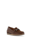 Gabor Leather Chain Link Loafers, Brown