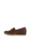 Gabor Leather Chain Link Loafers, Brown