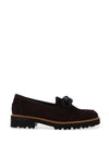 Gabor Suede Leather Loafers, Dark Brown