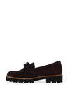 Gabor Suede Leather Loafers, Dark Brown