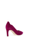 Gabor Suede Scallop Trim Pointed Court Shoes, Orchid