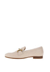 Gabor Comfort Pebbled Leather Link Loafers, Creme