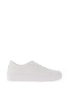 Gabor Pebbled Leather Ribbed Trainers, White