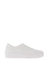 Gabor Pebbled Leather Ribbed Trainers, White
