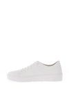Gabor Pebbled Leather Ribbed Trainers, White