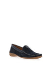 Gabor Comfort Pebbled Leather Slip On Comfort Shoes, Navy