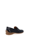 Gabor Comfort Pebbled Leather Slip On Comfort Shoes, Navy