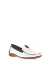 Gabor Comfort Pebbled Leather Slip On Comfort Shoes, White
