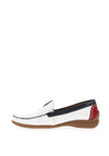 Gabor Comfort Pebbled Leather Slip On Comfort Shoes, White