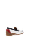 Gabor Comfort Pebbled Leather Slip On Comfort Shoes, White