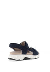 Gabor Rolling Soft Nubuck Leather Velcro Walking Sandals, Navy
