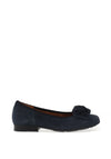 Gabor Suede Leather Bow Pumps, Dark Blue