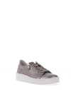 Gabor Leather Metallic Trainers, Iron