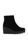 Gabor Suede Wedge Ankle Boots, Black