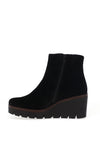 Gabor Suede Wedge Ankle Boots, Black