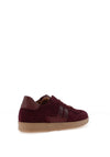 Gabor Suede Leather Laced Trainers, Wine