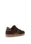 Gabor Suede Leather Laced Trainers, Brown