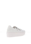 Gabor Leather Ribbed Chunky Sole Trainers, White