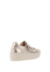 Gabor Leather Ribbed Chunky Sole Trainers, Rose Gold