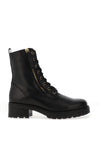 Gabor Zip Detail Lace Up Military Boots, Black