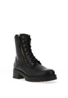 Gabor Zip Detail Lace Up Military Boots, Black