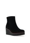 Gabor Suede Wedge Ankle Boots, Black
