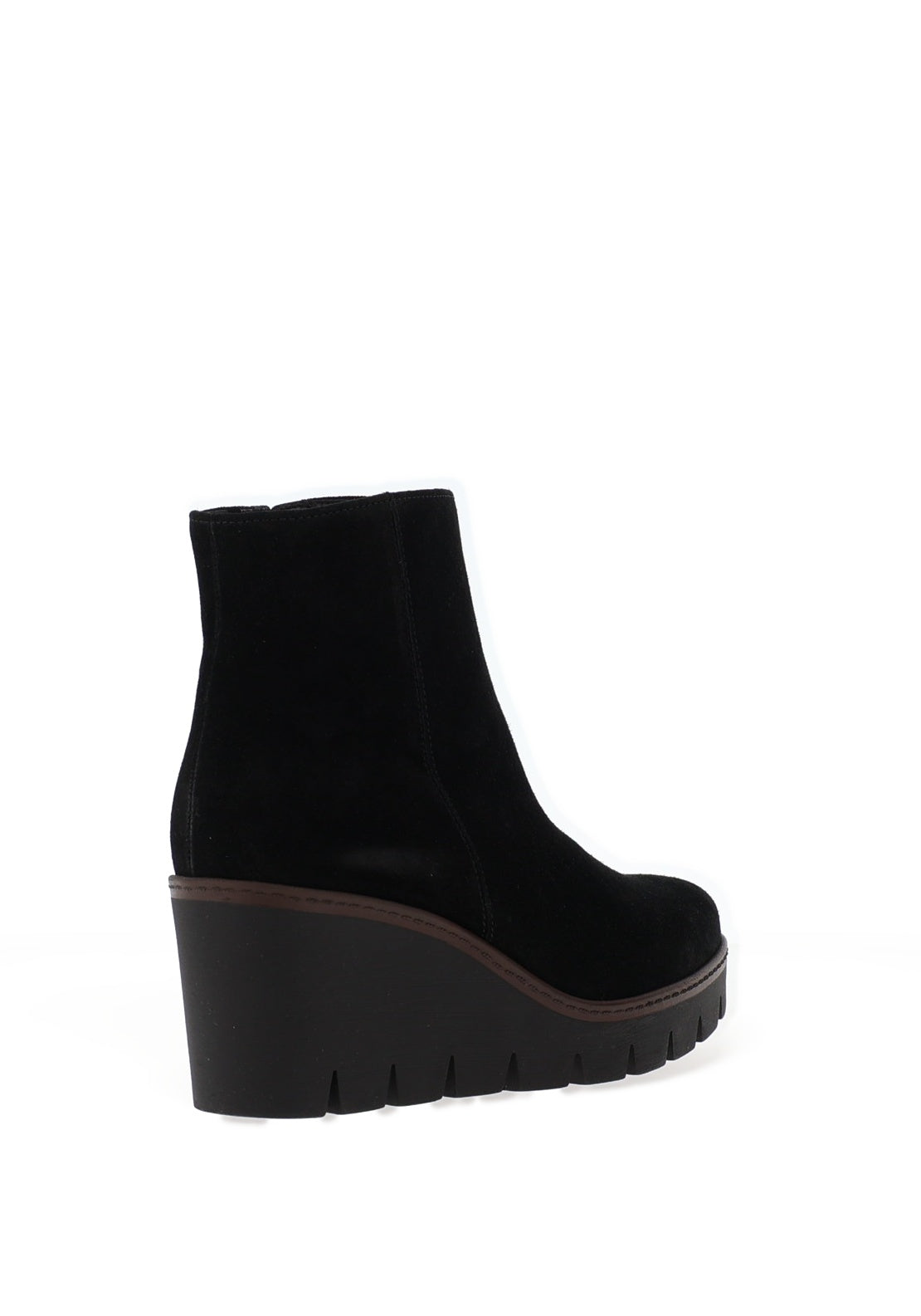 Gabor Suede Wedge Ankle Boots, Black