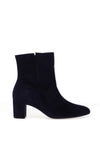 Gabor Suede Leather Block Heeled Boots, Navy