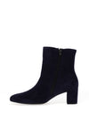 Gabor Suede Leather Block Heeled Boots, Navy