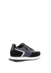 Gabor Wide Fit Mixed Leather Trainers, Black & Navy