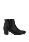 Gabor Leather Knot Block Heel Ankle Boots, Black