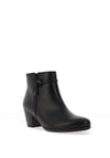 Gabor Leather Knot Block Heel Ankle Boots, Black